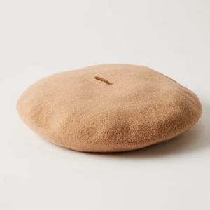 Wool Camel Tan French Beret Hat